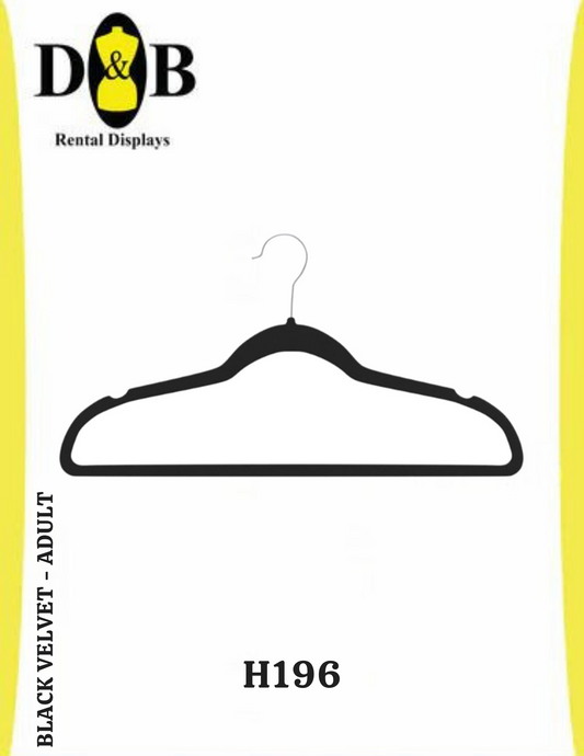 Adult Velvet ( 10 Per Pack), Black Hangers