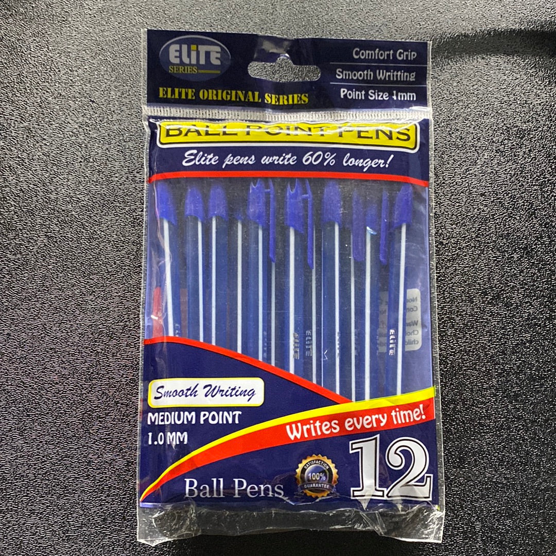 Ballpoint pens colors 1 pack of 12