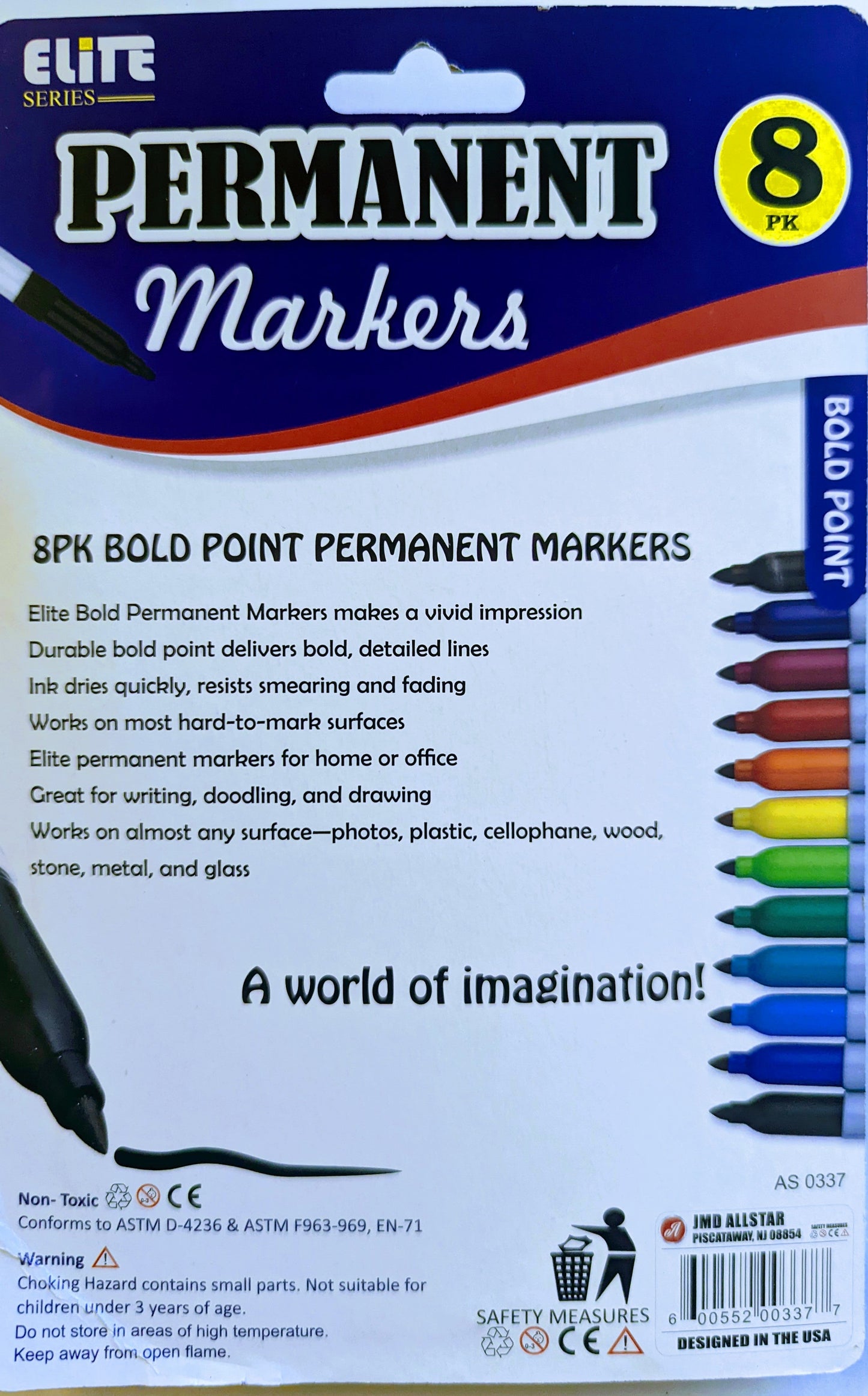 Permanent  color markers