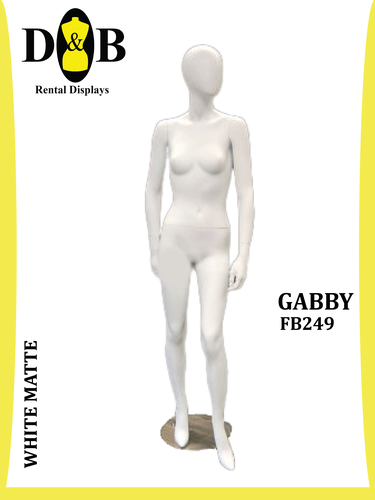 Egghead Full Body  White Matte, Female GABBY FB249