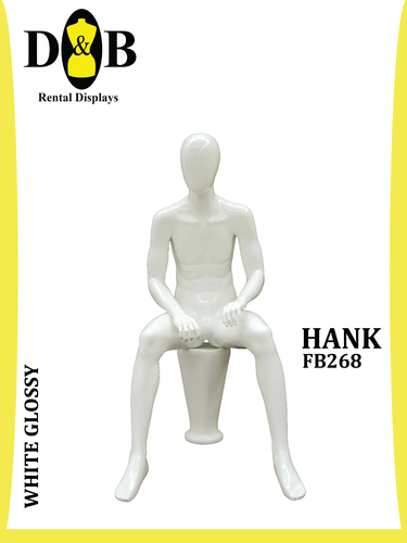 Egghead Full Body  White Glossy, Male HANK FB268